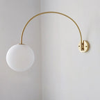 Applique murale moderne de grande taille en forme de bol doré pour intérieur
