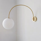 Applique murale moderne de grande taille en forme de bol doré pour intérieur
