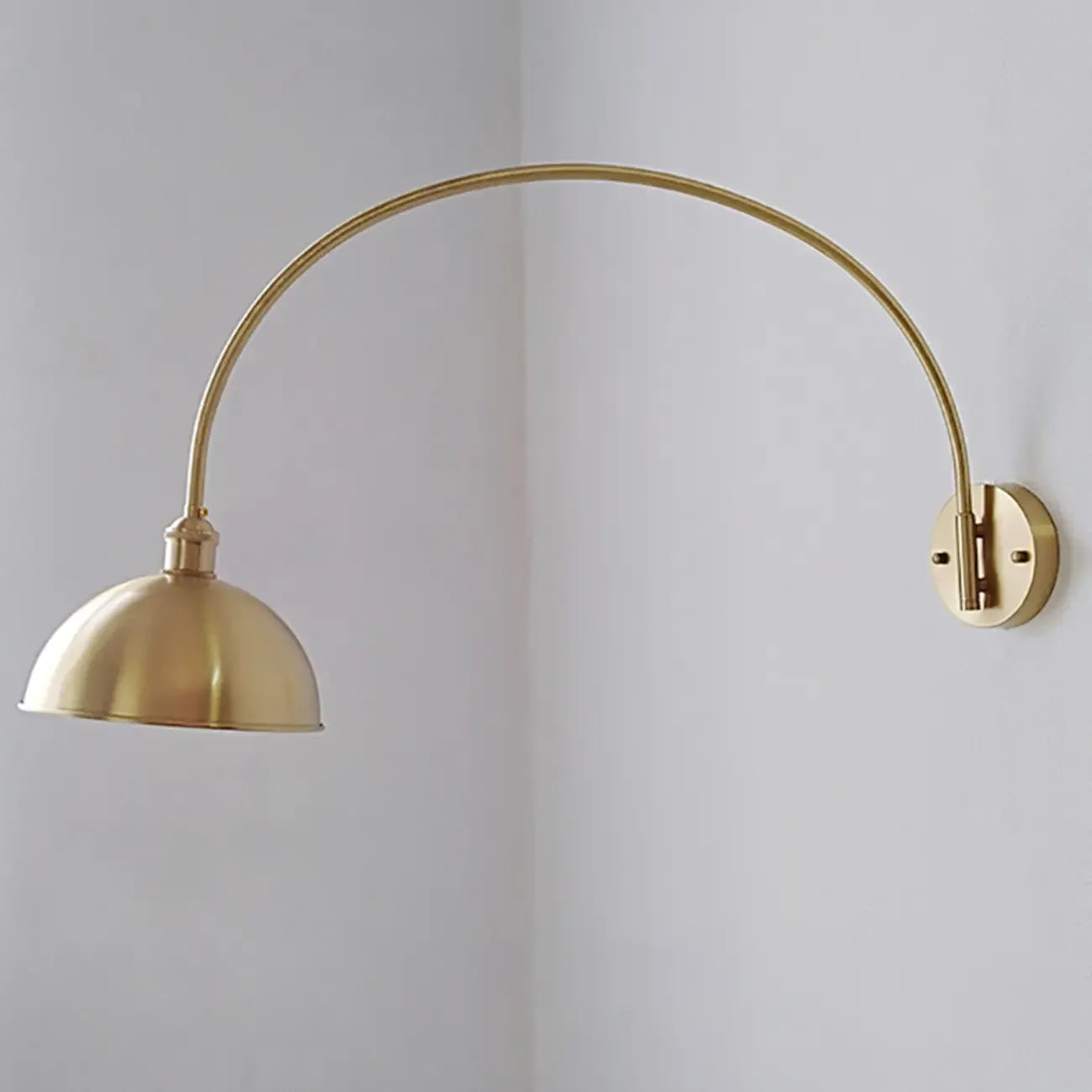 Applique murale moderne de grande taille en forme de bol doré pour intérieur
