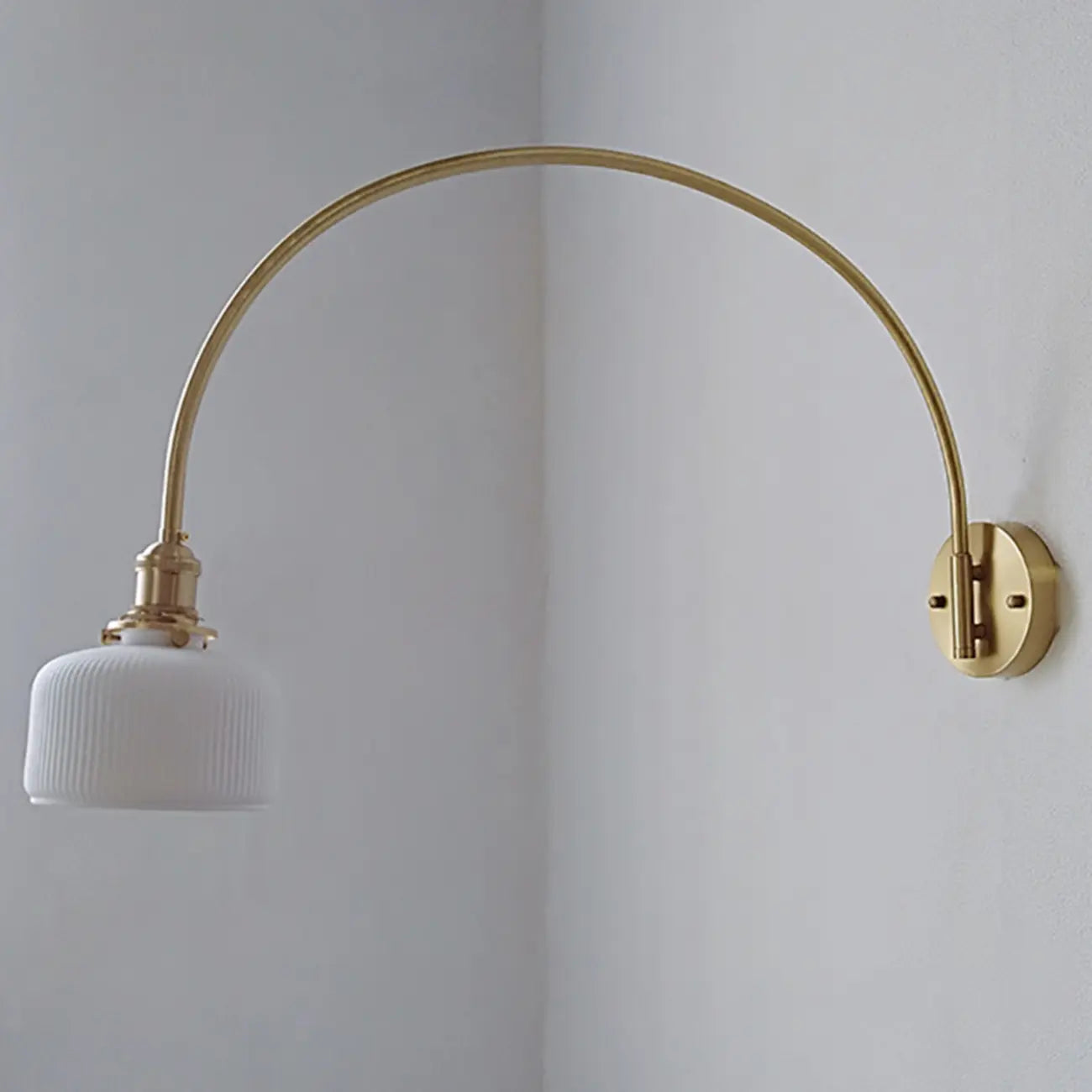 Applique murale moderne de grande taille en forme de bol doré pour intérieur