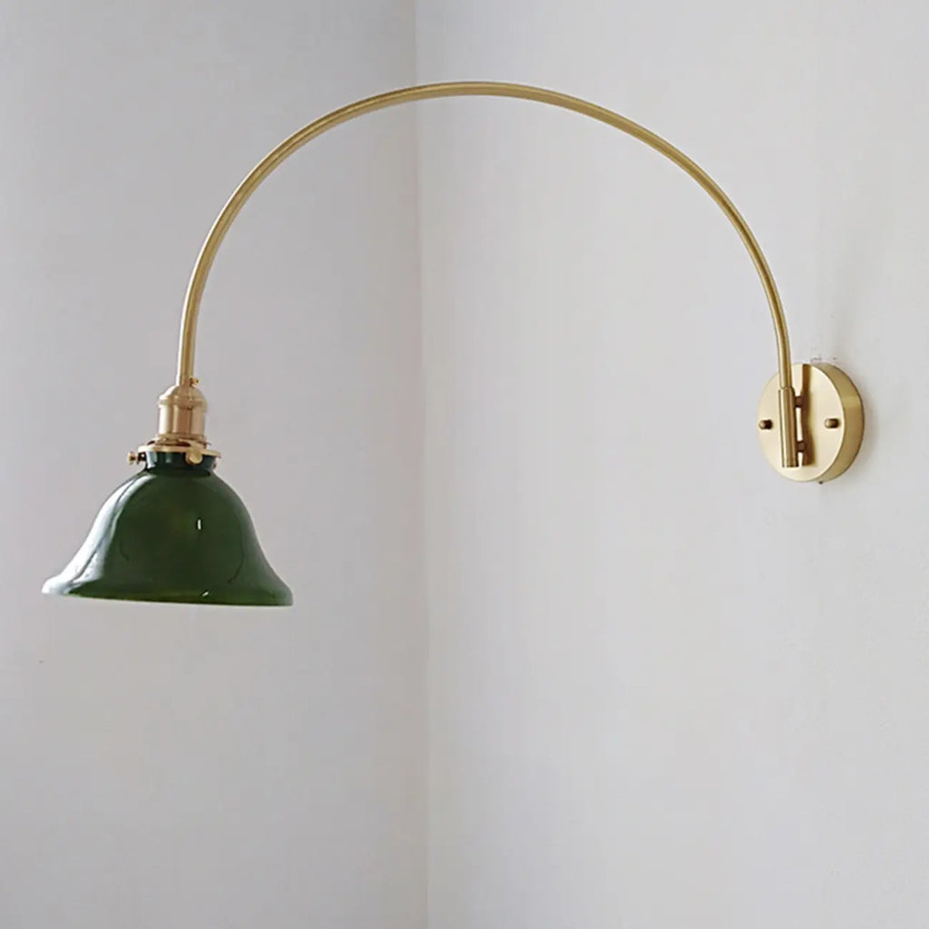 Applique murale moderne de grande taille en forme de bol doré pour intérieur