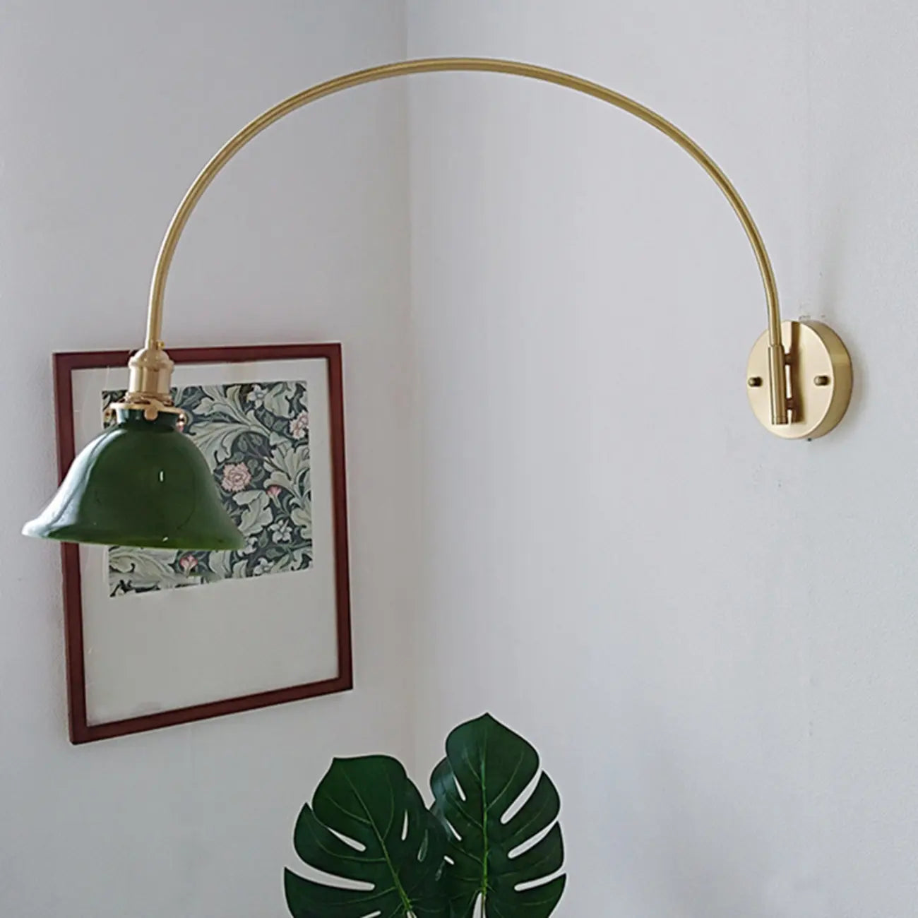 Applique murale moderne de grande taille en forme de bol doré pour intérieur