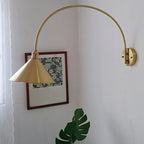 Applique murale moderne de grande taille en forme de bol doré pour intérieur