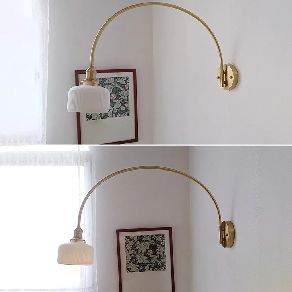 Applique murale moderne de grande taille en forme de bol doré pour intérieur