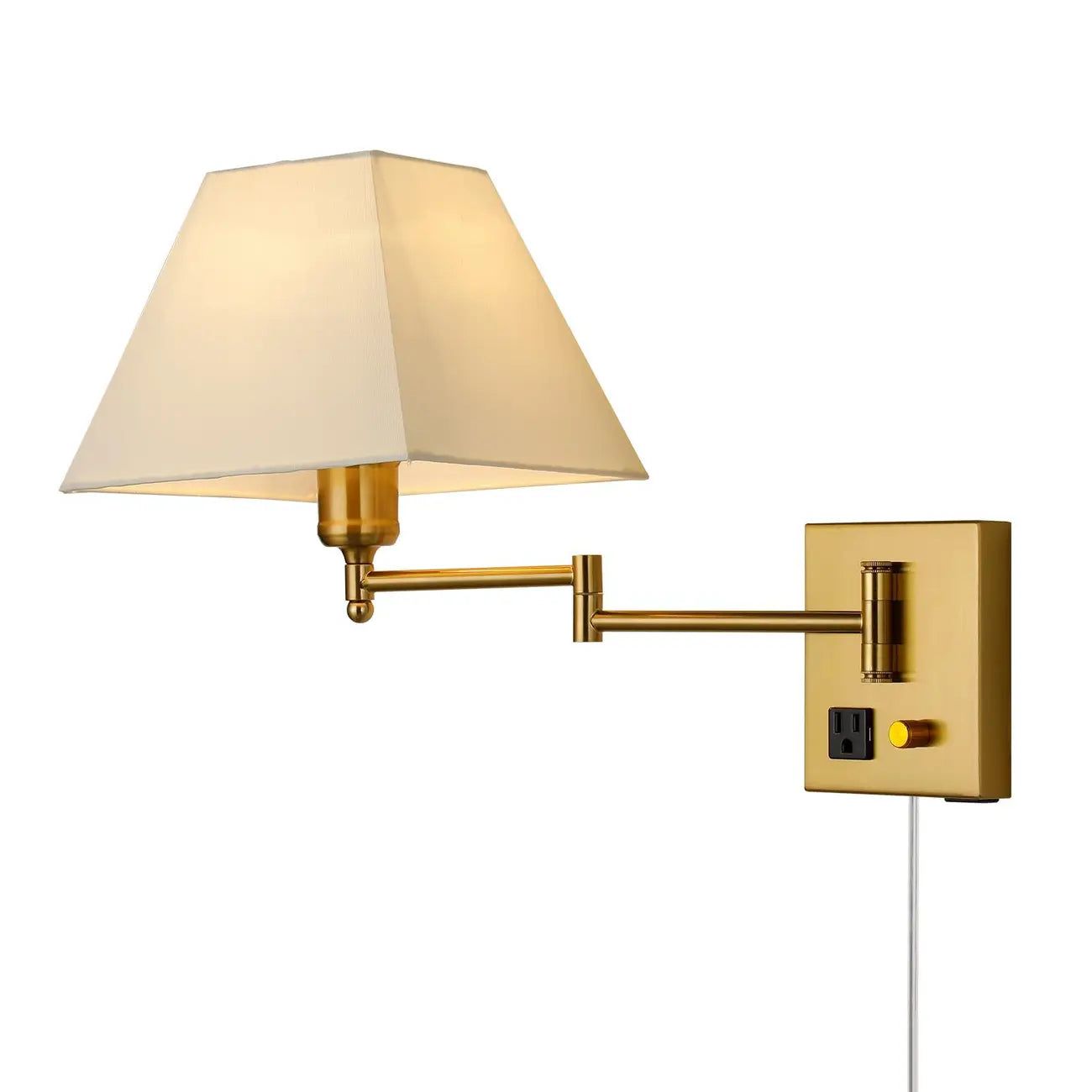 Applique murale élégante à bras articulé avec port USB pour une utilisation de chevet