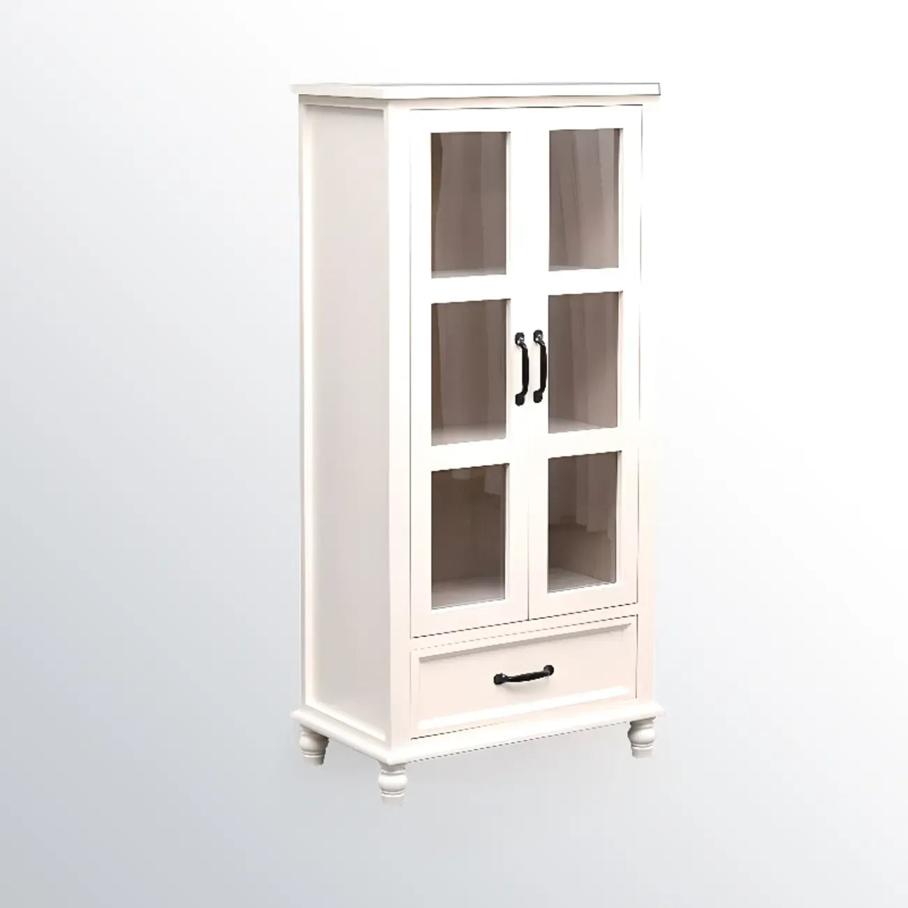 Meuble indépendant en bois massif blanc avec tiroirs