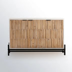 Meuble industriel en bois autoportant pour salon