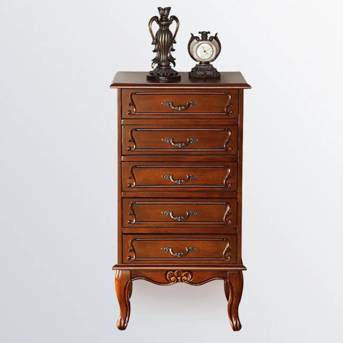 Meuble d'appoint en bois massif de style Mid-Century pour le rangement de la chambre