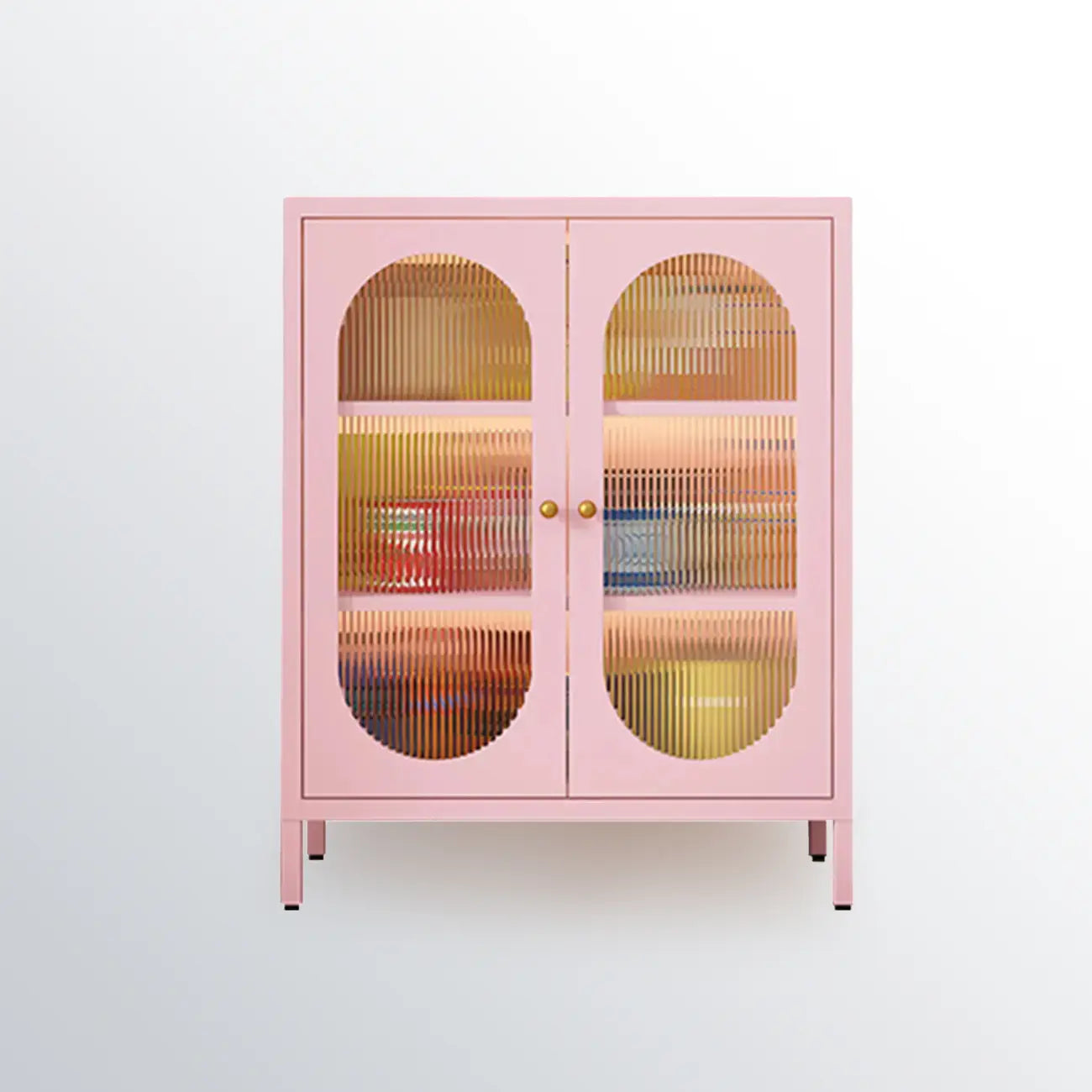 Meuble moderne indépendant pour salon avec porte vitrée