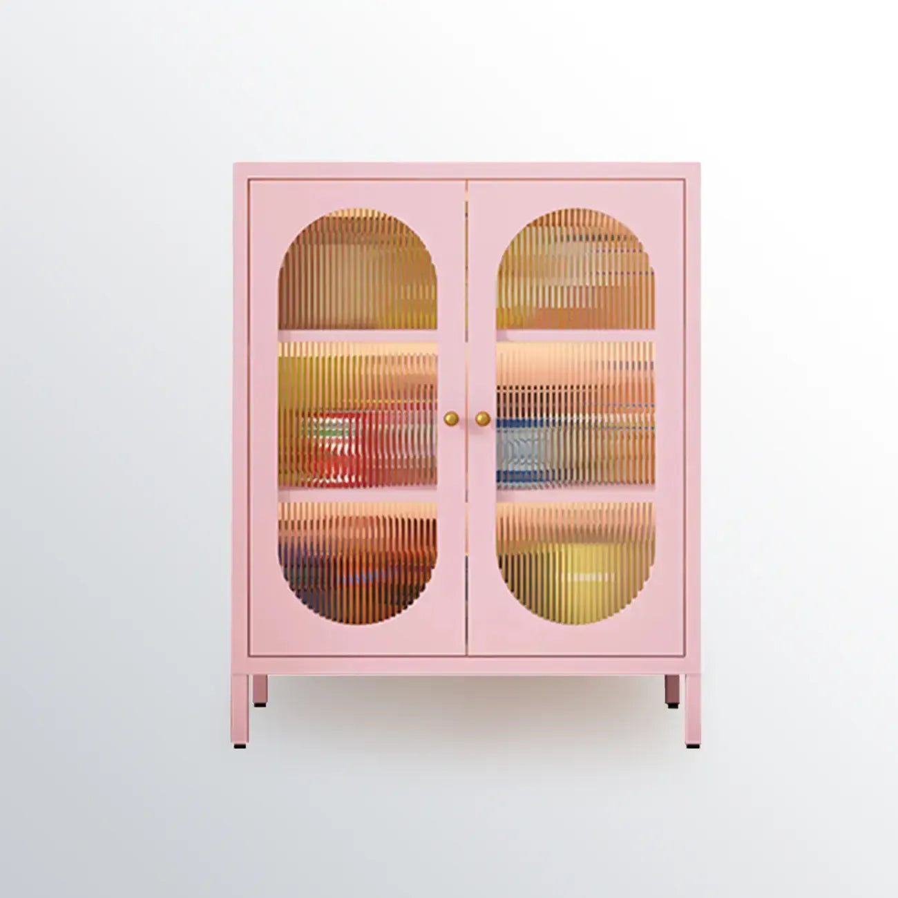 Meuble moderne indépendant pour salon avec porte vitrée