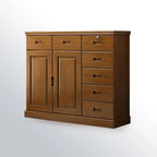 Grand meuble de rangement moderne et polyvalent en bois gris