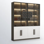 79 Mobile contenitore moderno in legno illuminato per esposizione in interni