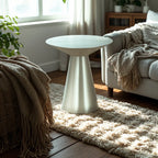Table d'appoint minimaliste et moderne en métal argenté pour salon