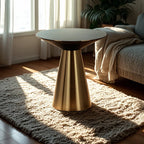 Table d'appoint minimaliste et moderne en métal argenté pour salon