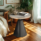 Table d'appoint ronde en marbre, style glamour moderne, pour salon