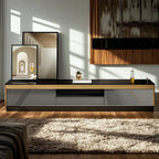 Meuble TV glamour en verre miroir avec tiroirs pour salon