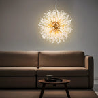 Lustre moderne en cristal avec motif en étoile