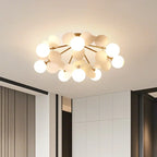 Plafonnier semi-encastré moderne en forme de boule de verre pour chambre à coucher