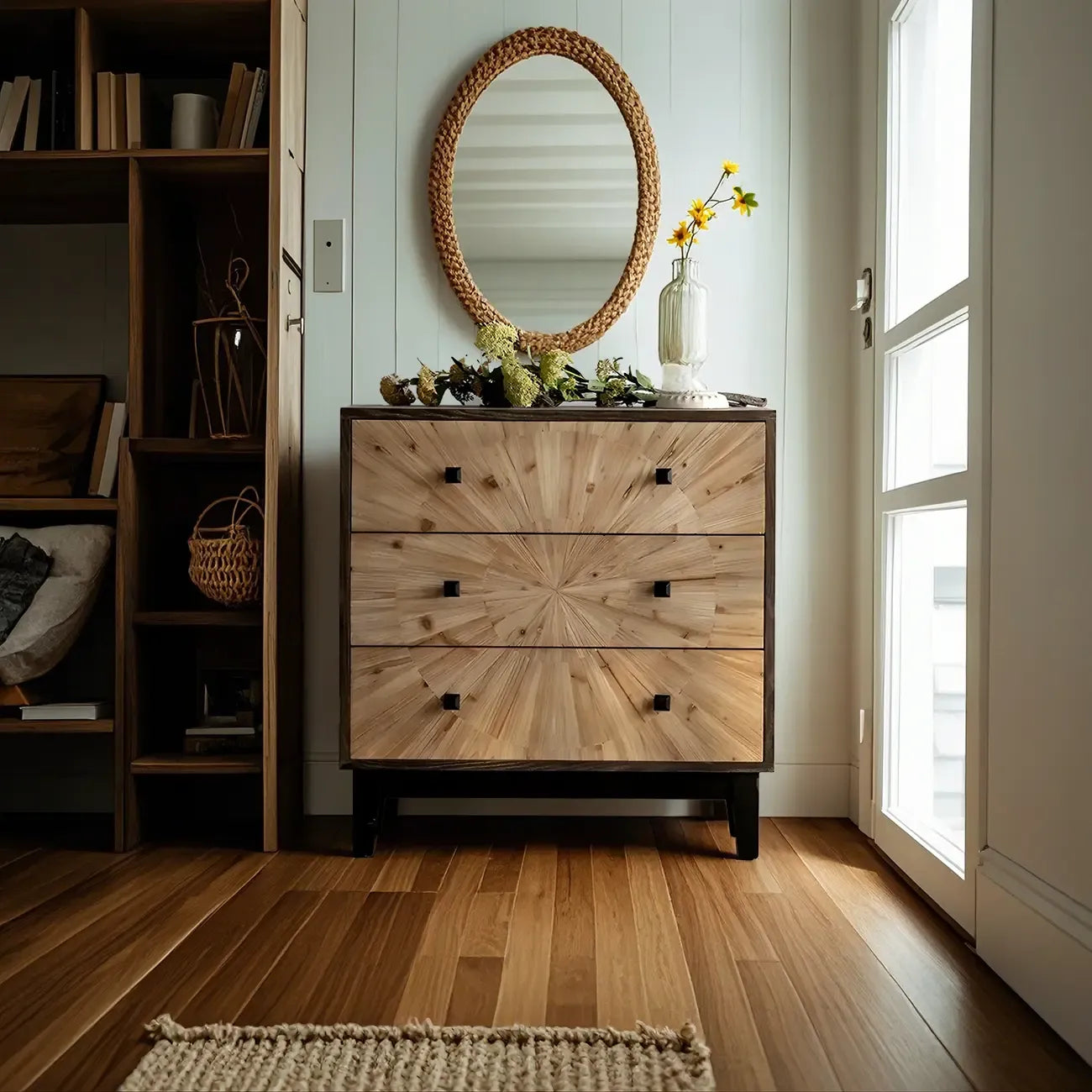 Charmante commode en bois, finition naturelle