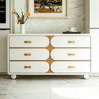 Commodes classiques en bois blanc cassé avec rangement et tiroirs