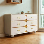 Commodes classiques en bois blanc cassé avec rangement et tiroirs