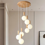Suspension en verre opalin à longueur réglable