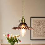 Suspension florale en verre transparent pour salon moderne