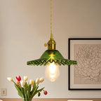 Suspension florale en verre transparent pour salon moderne