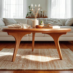 Table basse ronde en bois de style scandinave au design élégant