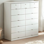 Commode classique en bois blanc avec tiroirs silencieux pour chambre à coucher