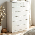 Commode classique en bois blanc avec tiroirs silencieux pour chambre à coucher
