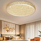 Plafonnier circulaire en cristal de luxe pour salon