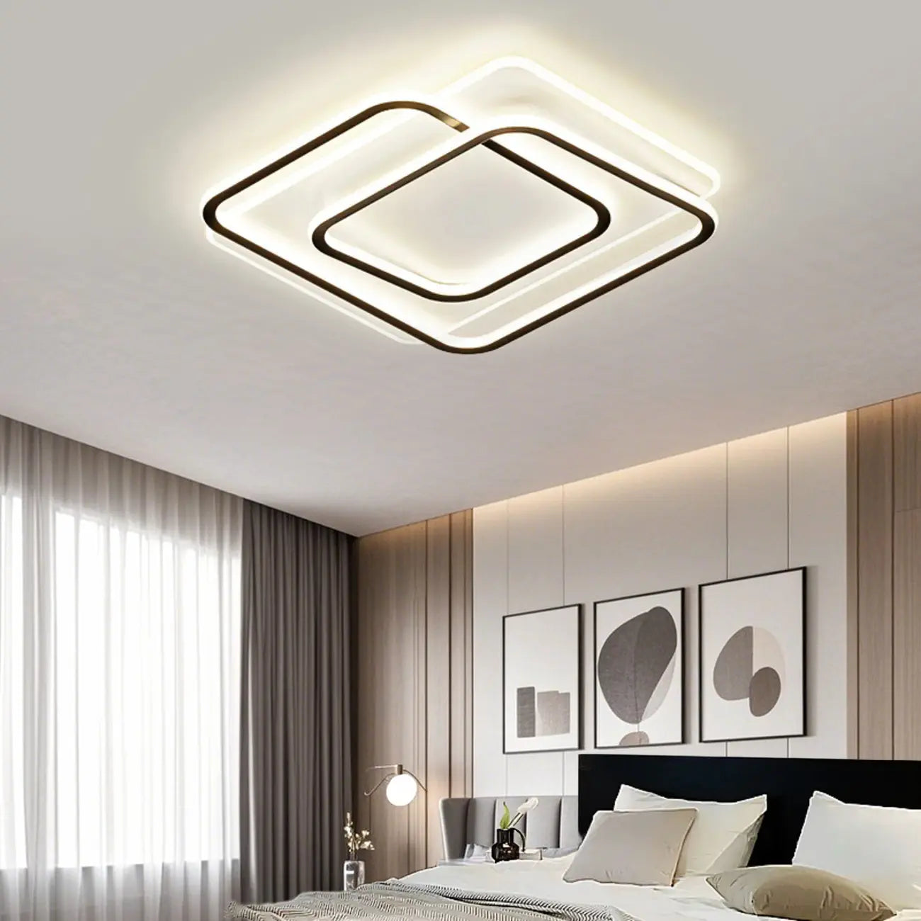 Plafonnier LED encastré moderne avec variateur à trois niveaux
