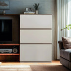 Commode double nordique en bois avec 6 tiroirs