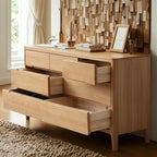Commodes doubles traditionnelles en bois massif naturel avec tiroirs