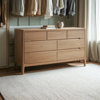 Commodes doubles traditionnelles en bois massif naturel avec tiroirs