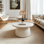 Table basse gigogne minimaliste à un niveau avec plateau