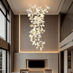 Lustre de luxe à feuilles réglables pour espaces ouverts