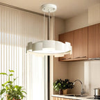 Lustre moderne rond à LED blanches réglable