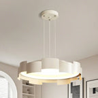 Lustre moderne rond à LED blanches réglable
