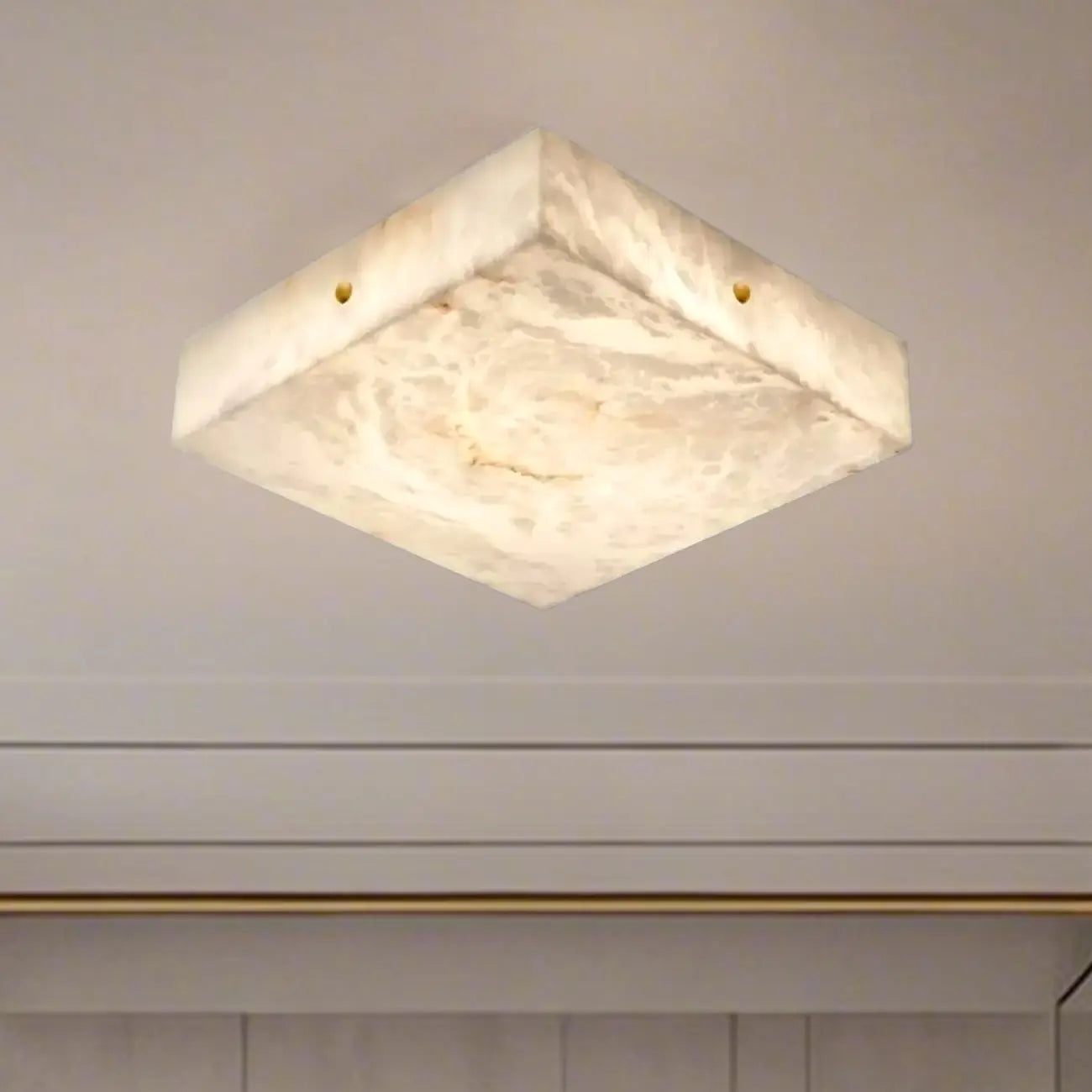 Plafonnier carré encastré à intensité variable pour chambre à coucher