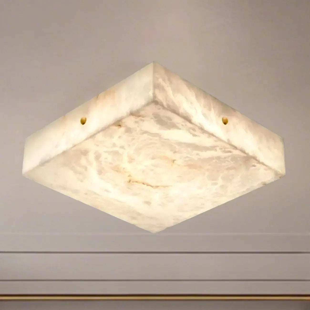 Plafonnier carré encastré à intensité variable pour chambre à coucher