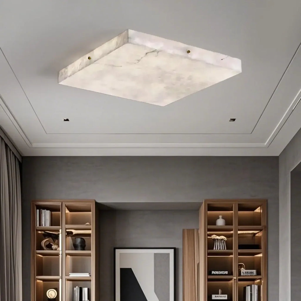 Plafonnier carré encastré à intensité variable pour chambre à coucher