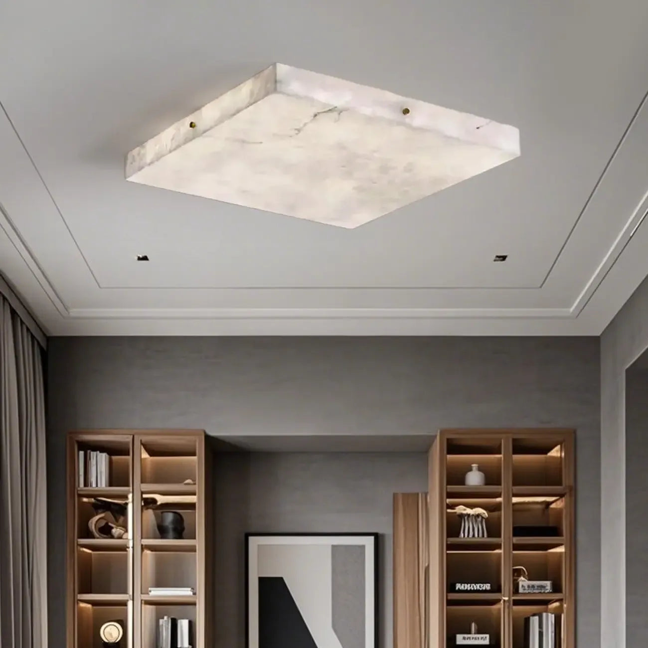 Plafonnier carré encastré à intensité variable pour chambre à coucher