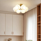 Plafonnier semi-encastré moderne à globe pour chambre à coucher