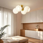 Plafonnier semi-encastré moderne à globe pour chambre à coucher