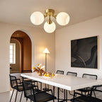 Plafonnier semi-encastré moderne à globe pour chambre à coucher