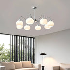 Lustre moderne en verre avec abat-jour globe pour salon