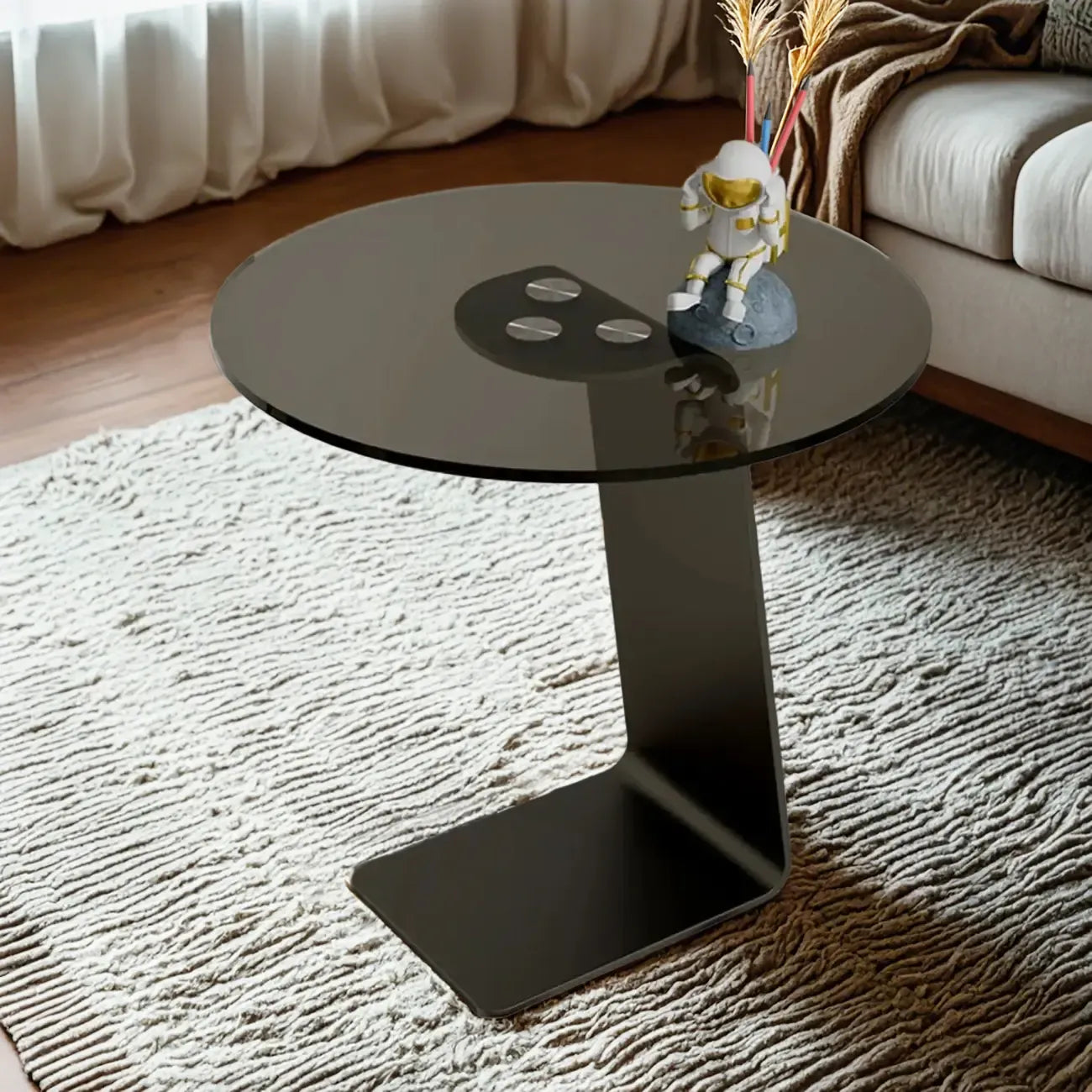 Ensemble de tables basses gigognes rondes en marbre au design moderne