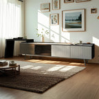 Mobile TV 71 Black Stone Side Extension Storage con cassetti